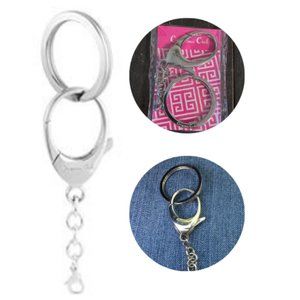 Origami Owl Bag Clip + Keychain CN9001 Silver